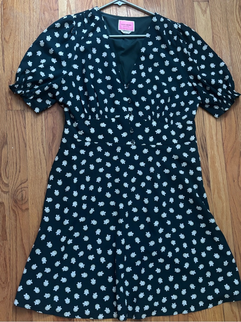 kate spade dark green Dress with White Floral Motif